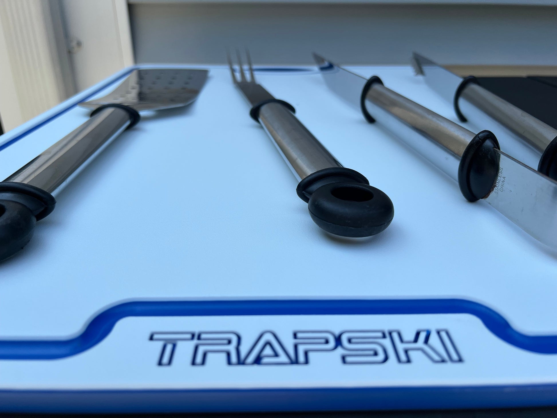TRAPSKI Premium 1/2 Inch Thick HDPE Cutting Boards | Food-Grade Kitchen Prep Surface | Juice Grooves | Made in the USA TRAPSKI