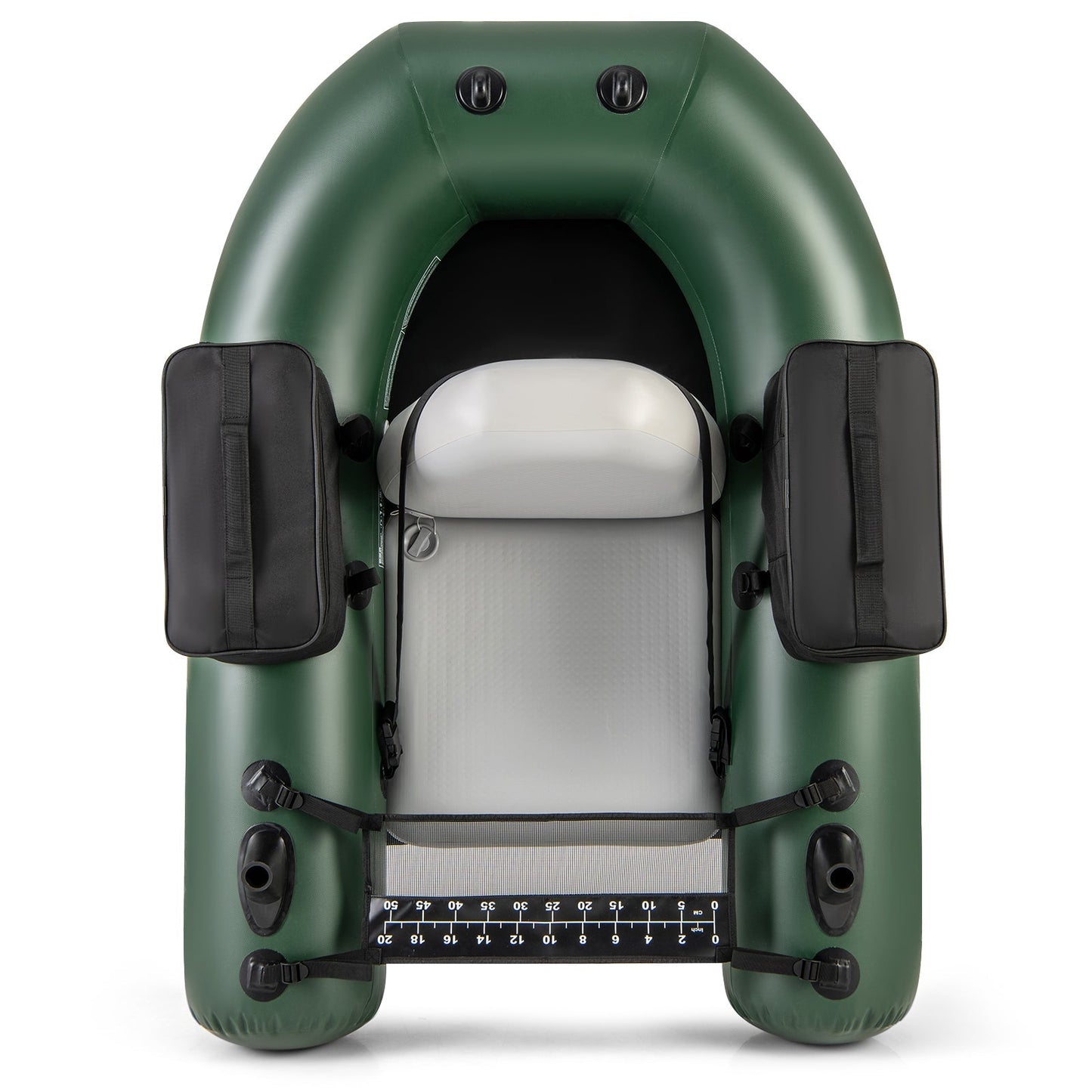 Inflatable Fishing Float Tube for Angling with Fish Ruler and Angling Base LJGDeals