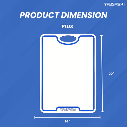 TRAPSKI Premium 1/2 Inch Thick HDPE Cutting Boards | Food-Grade Kitchen Prep Surface | Juice Grooves | Made in the USA TRAPSKI