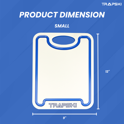 TRAPSKI Premium 1/2 Inch Thick HDPE Cutting Boards | Food-Grade Kitchen Prep Surface | Juice Grooves | Made in the USA TRAPSKI