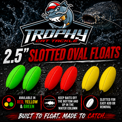 SLOTTED Oval Float 2.5 inch