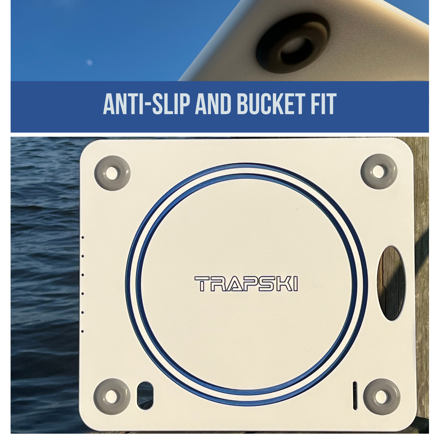 Made in the USA | Premium Bucket or Cooler Fishing Cutting Board TRAPSKI