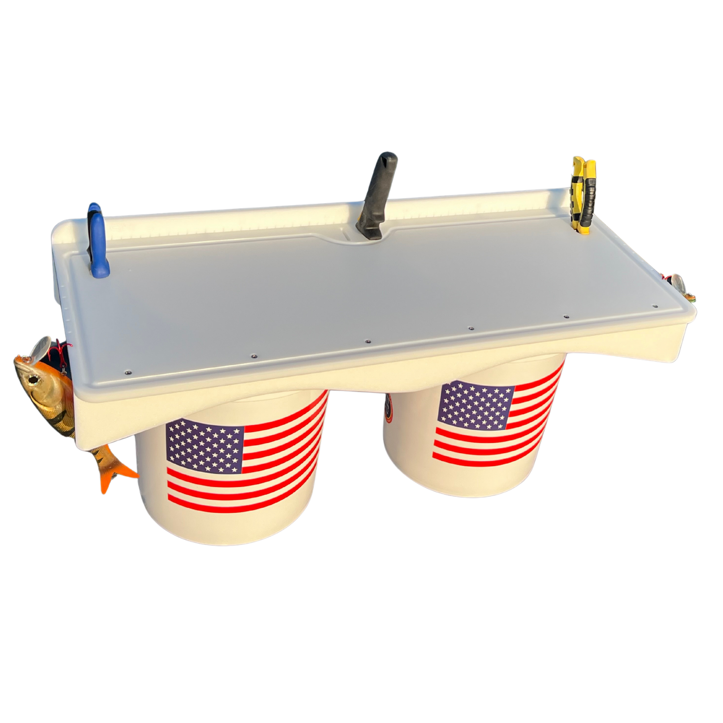 Made in the USA | Premium Double Bucket 33" Raised Fillet Table Cutting Board TRAPSKI