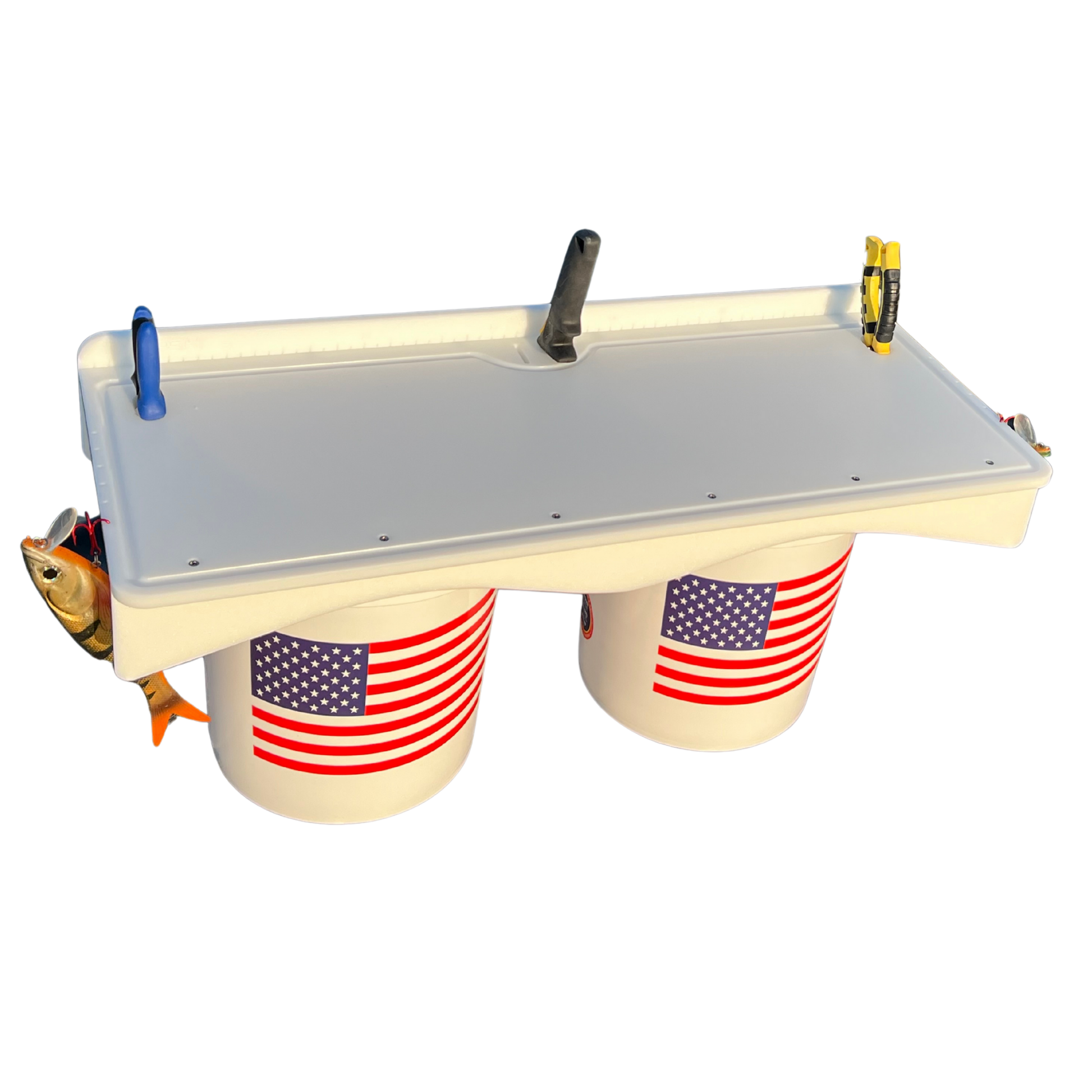 Made in the USA | Premium Double Bucket 33" Raised Fillet Table Cutting Board TRAPSKI