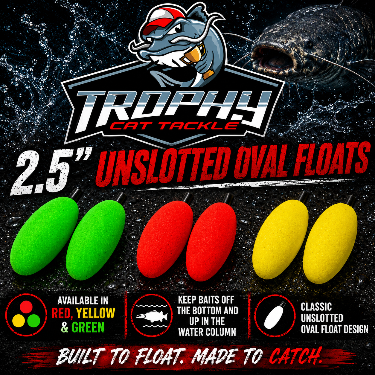 UNSLOTTED Oval Float 2.5 inch
