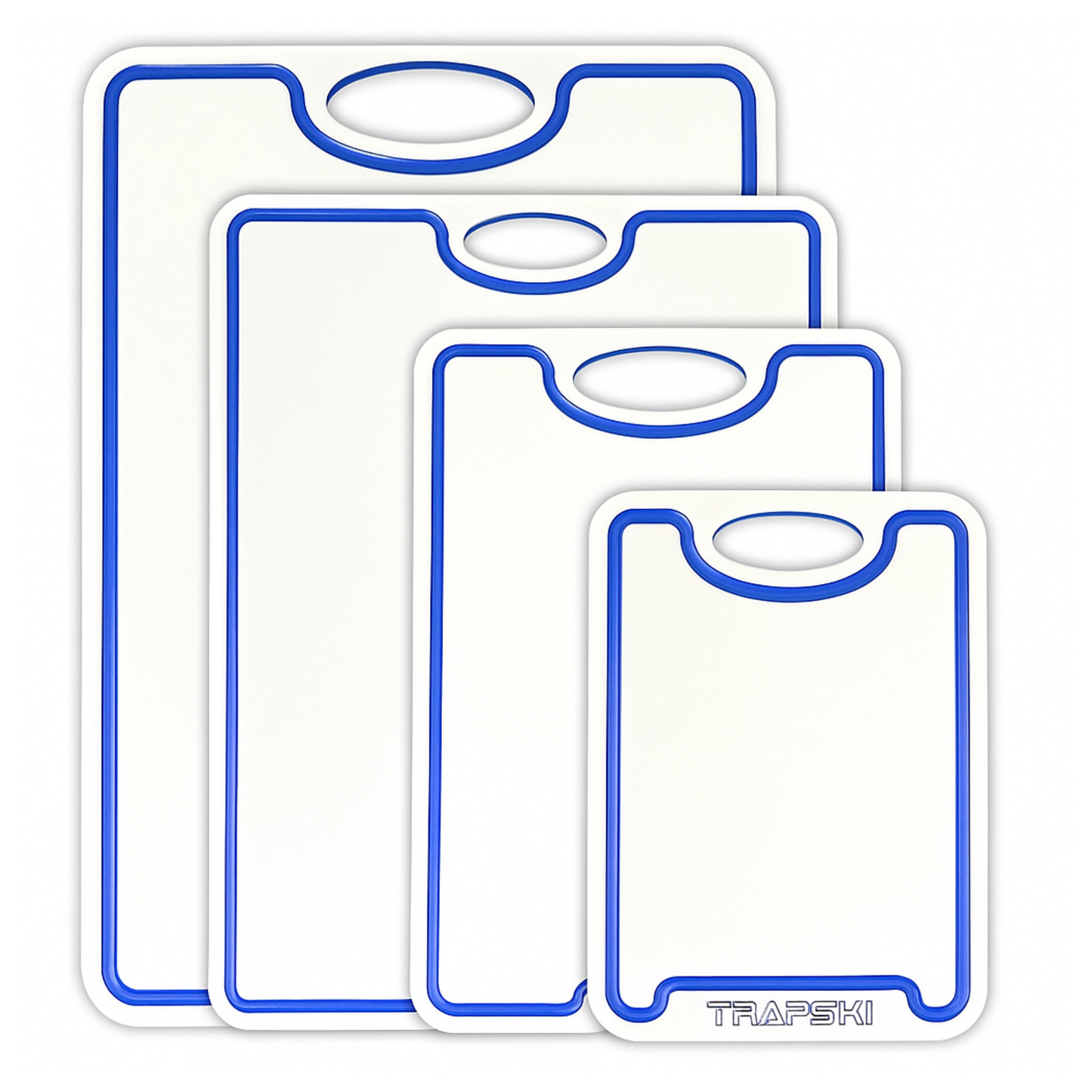 TRAPSKI Premium 1/2 Inch Thick HDPE Cutting Boards | Food-Grade Kitchen Prep Surface | Juice Grooves | Made in the USA TRAPSKI