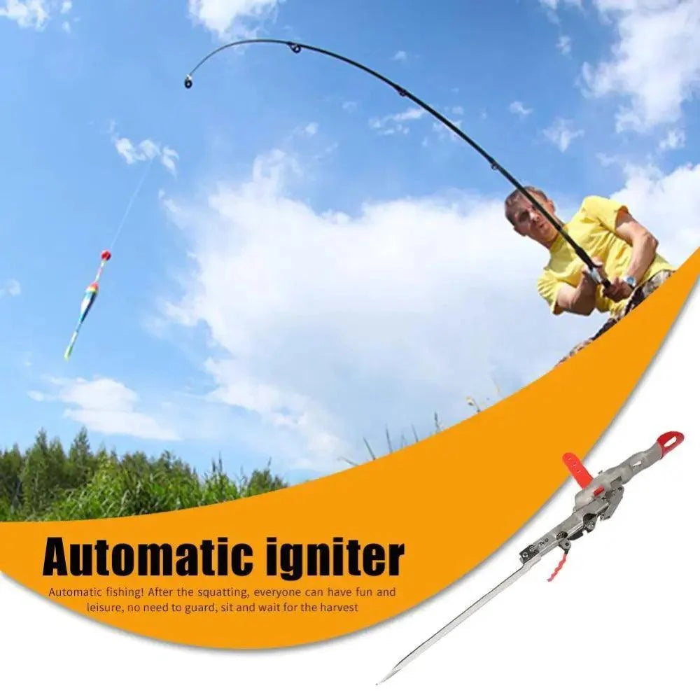 Automatic Stainless Steel Fishing Double Spring Angle Pole Foldable Anti-Rust Steel Fishing Pole Holder Fishing Accessories Stevvex