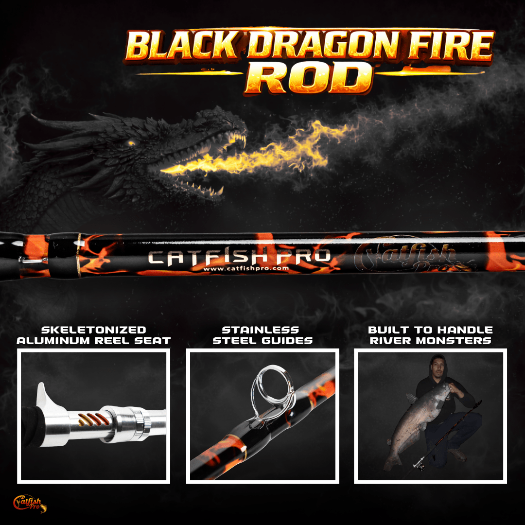 Black Dragon Fire Casting Rod Catfish Pro