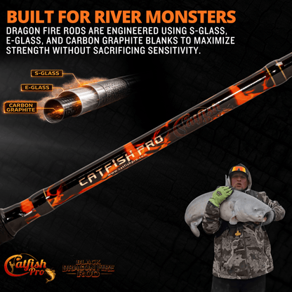 Black Dragon Fire Casting Rod Catfish Pro