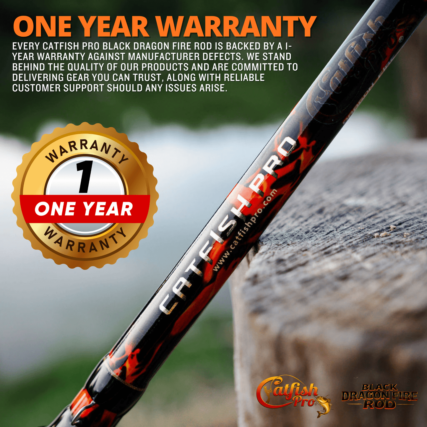 Black Dragon Fire Casting Rod Catfish Pro