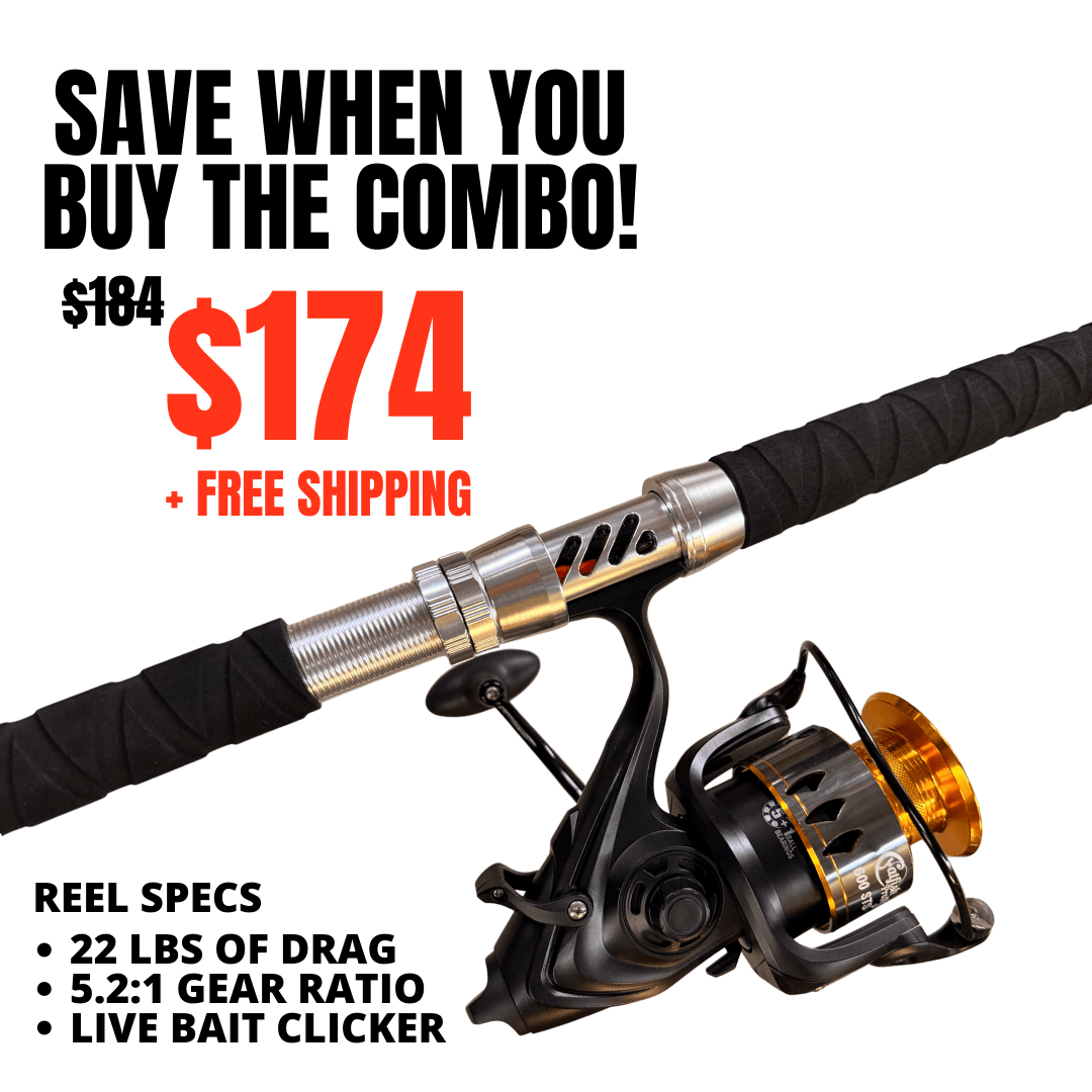 Black Dragon Fire Spinning Glow Rod Catfish Pro