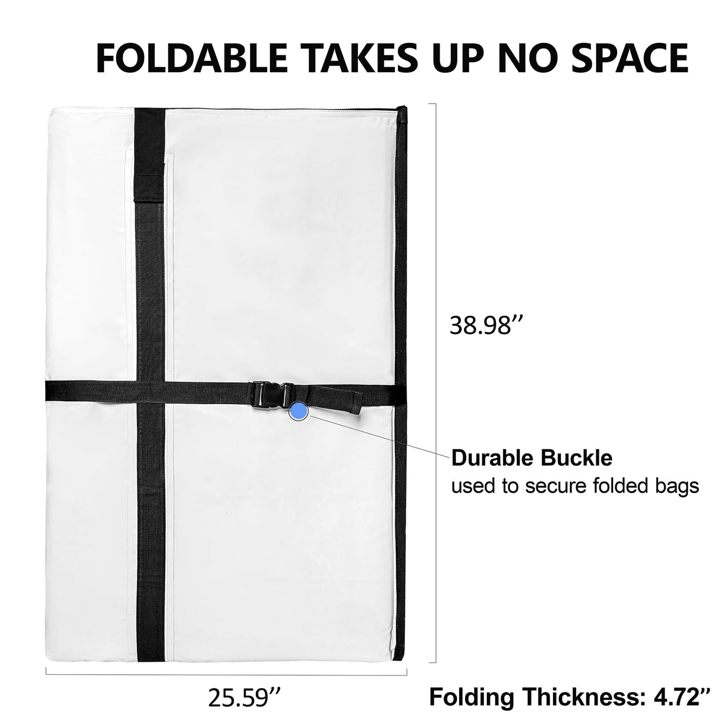 80x40'' Fish Cooler Bag with Waterproof Zipper