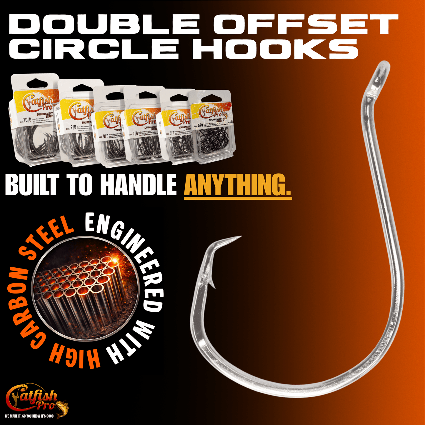Double Offset Circle Hooks 6/0 - Value Pack Catfish Pro