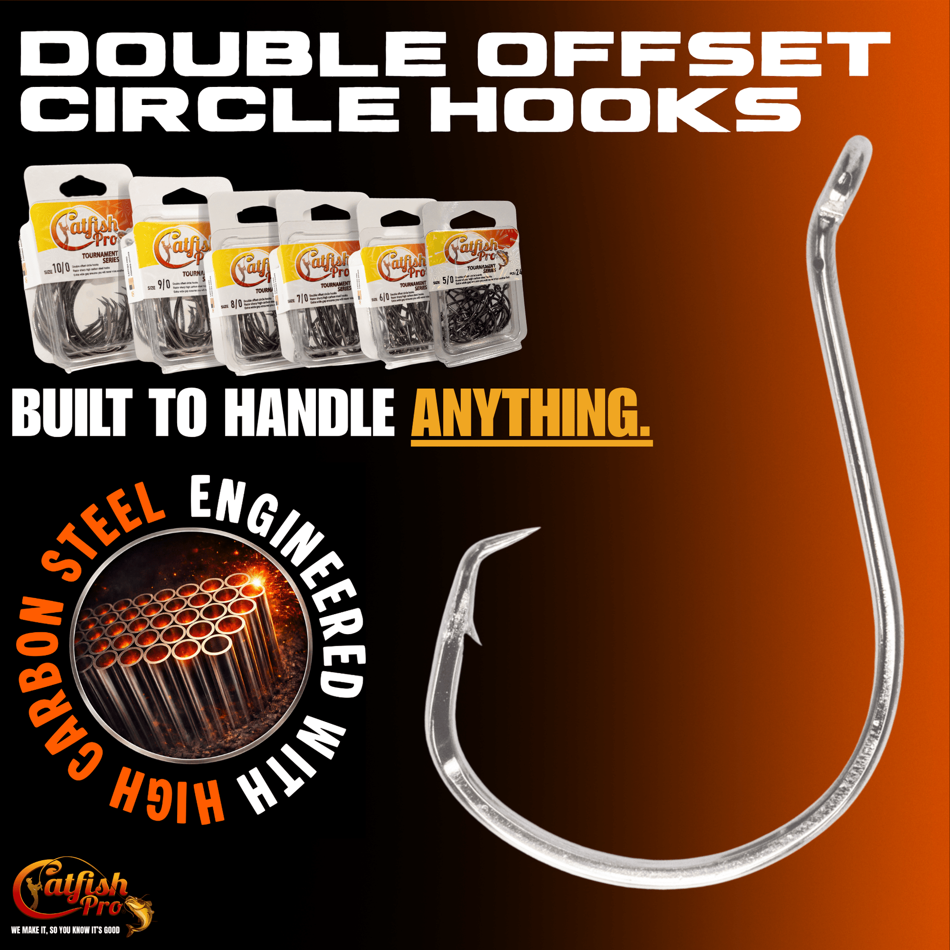 Double Offset Circle Hooks 9/0 - Value Pack Catfish Pro
