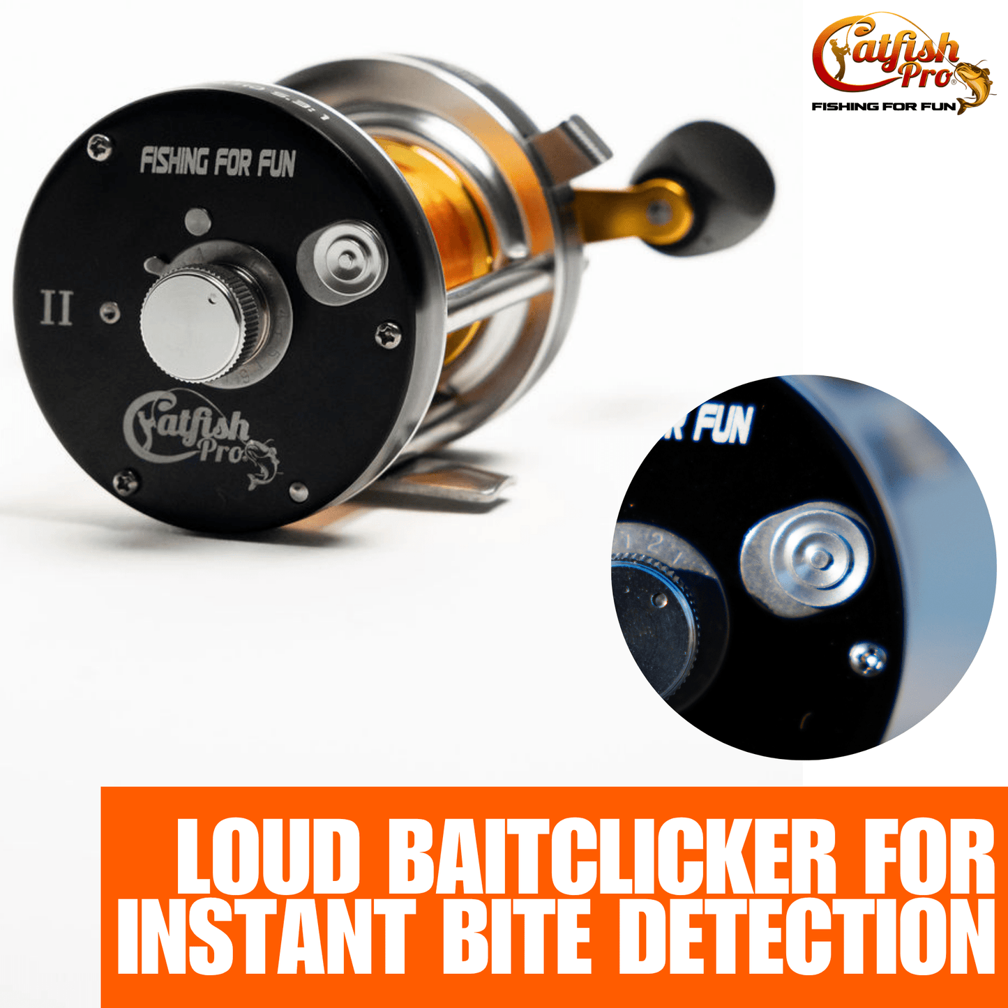 Fishing for Fun Round Baitcaster Reel Catfish Pro