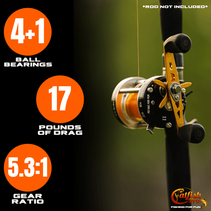Fishing for Fun Round Baitcaster Reel Catfish Pro