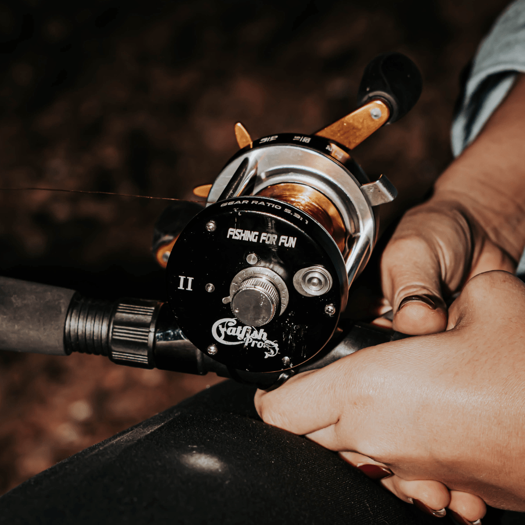 Fishing for Fun Round Baitcaster Reel Catfish Pro