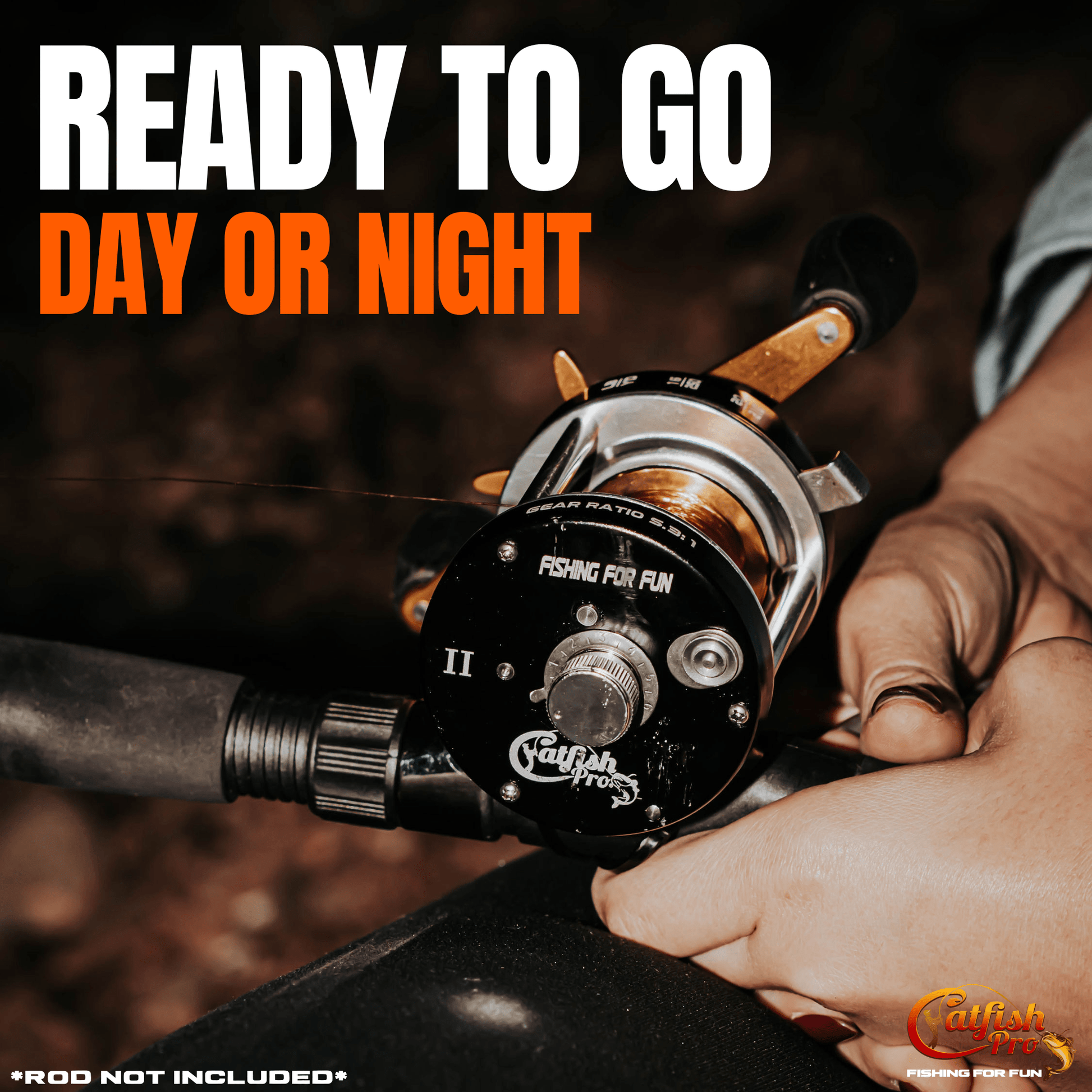 Fishing for Fun Round Baitcaster Reel Catfish Pro