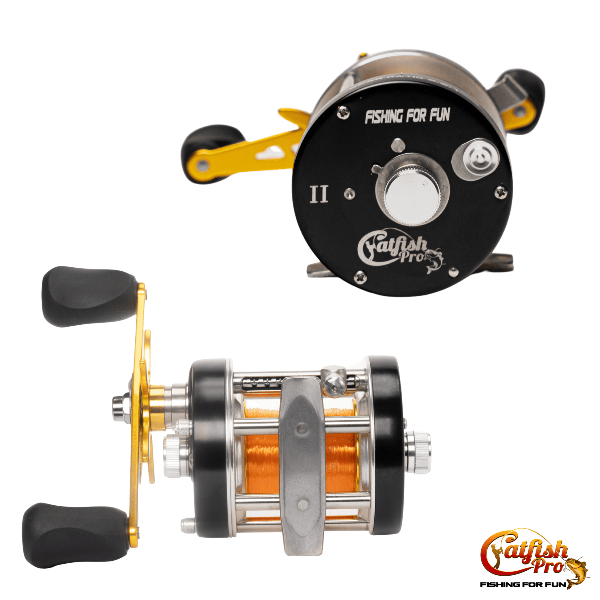 Fishing for Fun Round Baitcaster Reel Catfish Pro