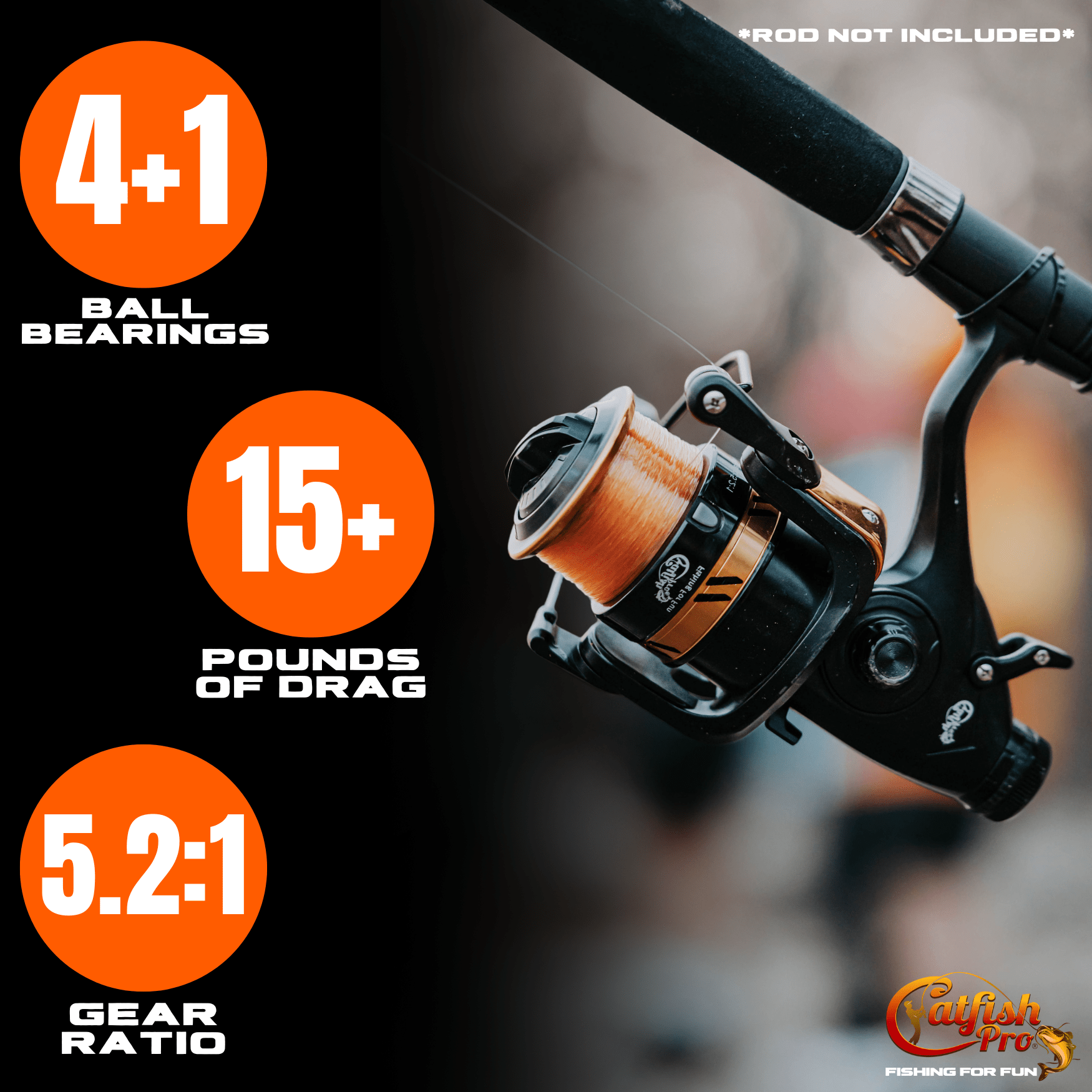 Fishing for Fun Spinning Combo Catfish Pro