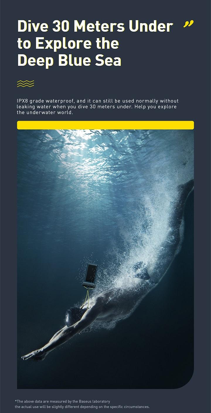 Floating Swimming Phone Bag Waterproof Mobile Phone Pouch Cell Phone Case For Swimming Diving Surfing Beach Use Waterproof Phone Cases for Swimming Boating 7.2Inch Stevvex