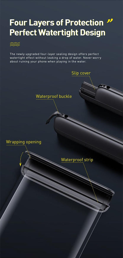 Floating Swimming Phone Bag Waterproof Mobile Phone Pouch Cell Phone Case For Swimming Diving Surfing Beach Use Waterproof Phone Cases for Swimming Boating 7.2Inch Stevvex