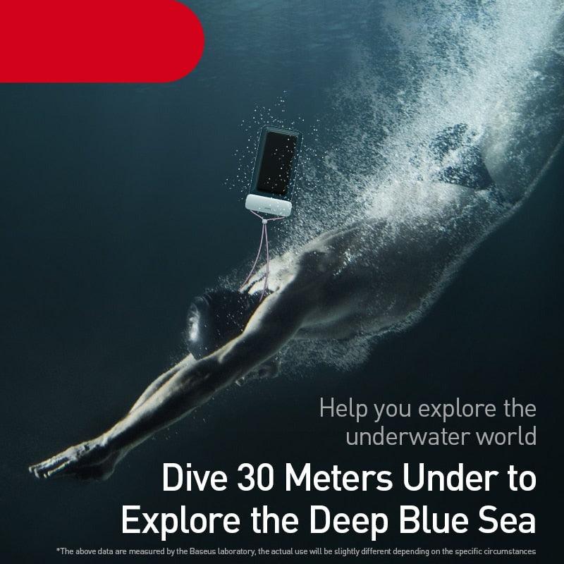 Floating Swimming Phone Bag Waterproof Mobile Phone Pouch Cell Phone Case For Swimming Diving Surfing Beach Use Waterproof Phone Cases for Swimming Boating 7.2Inch Stevvex