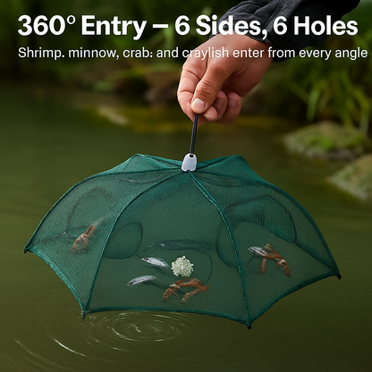 Fishing Trap Net Foldable Bait Trap for Shrimp & Crabs LJGDeals
