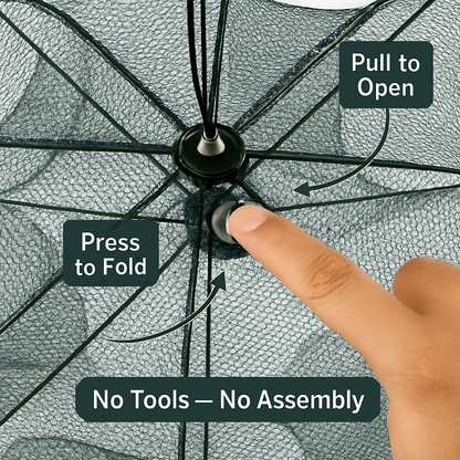 Fishing Trap Net Foldable Bait Trap for Shrimp & Crabs LJGDeals