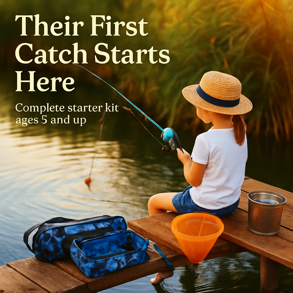 Kids Fishing Pole Set - Telescopic Rod & Spincast Reel Kit LJGDeals