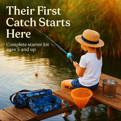 Kids Fishing Pole Set - Telescopic Rod & Spincast Reel Kit LJGDeals