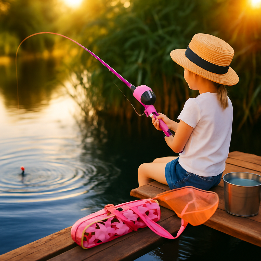 Kids Fishing Pole Set - Telescopic Rod & Spincast Reel Kit LJGDeals
