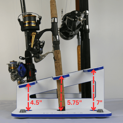 Made in the USA Fishing Rod Rack | 12 Pole Waterproof Wash-down | Dock, Garage, Boat, Storage TRAPSKI