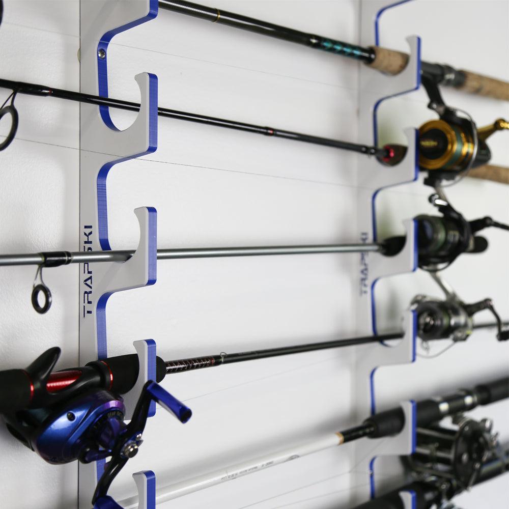 Made in the USA Premium Fishing Rod Racks | Wall or Ceiling or Boat Mounted TRAPSKI
