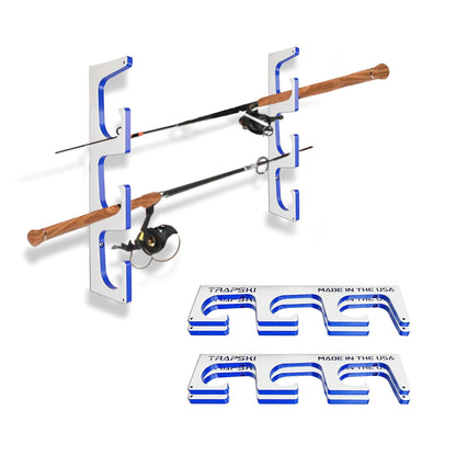 Made in the USA Premium Fishing Rod Racks | Wall or Ceiling or Boat Mounted TRAPSKI