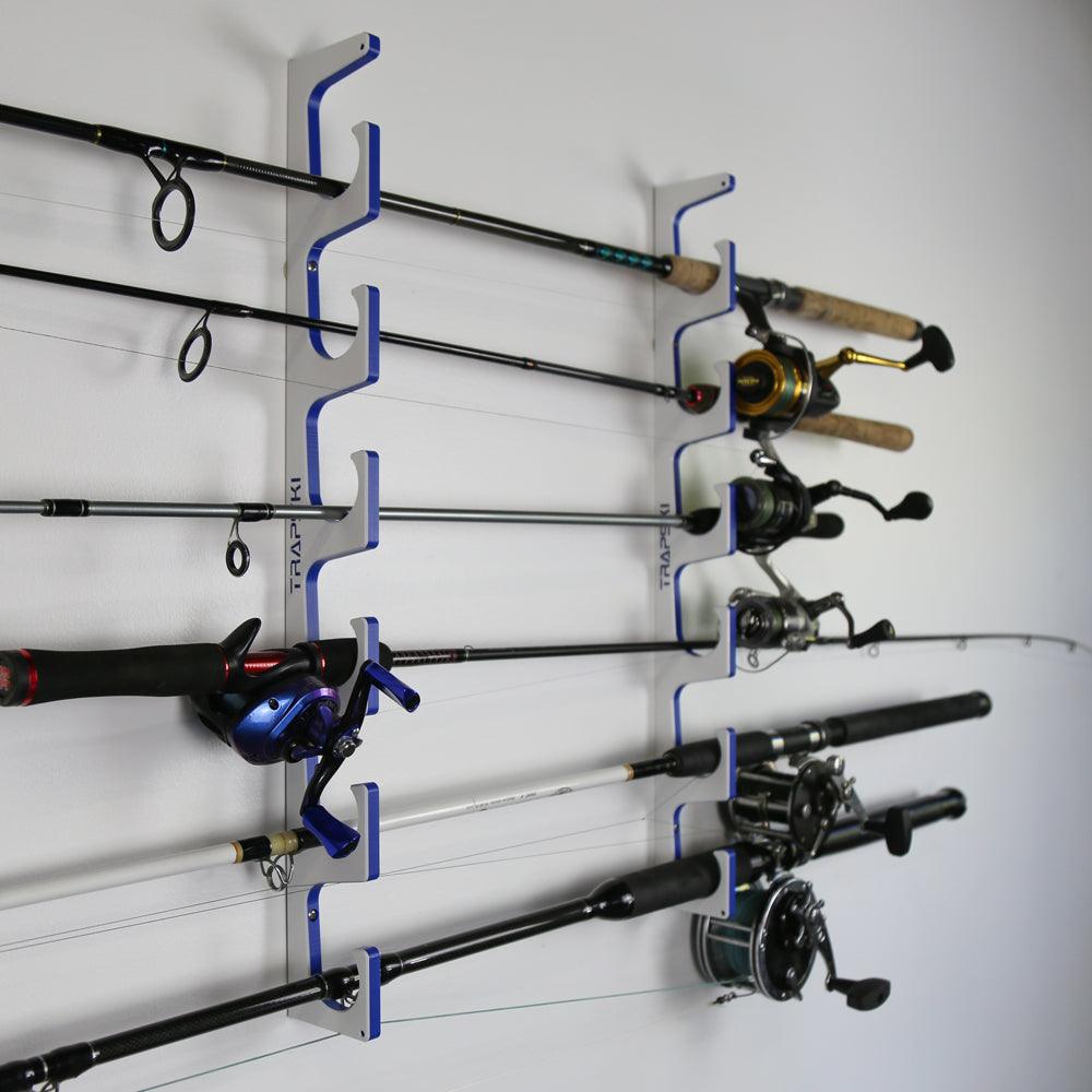 Made in the USA Premium Fishing Rod Racks | Wall or Ceiling or Boat Mounted TRAPSKI