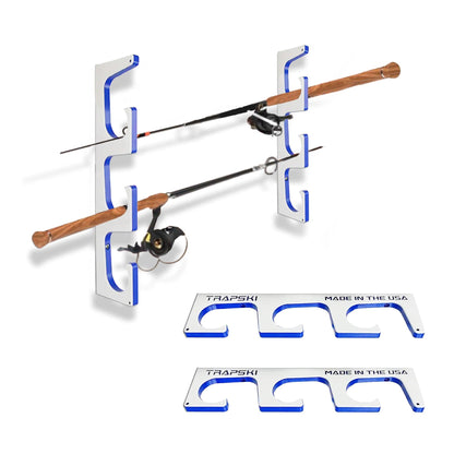 Made in the USA Premium Fishing Rod Racks | Wall or Ceiling or Boat Mounted TRAPSKI