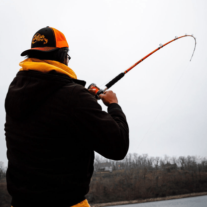 Orange Dragon Fire Casting Glow Rod Catfish Pro