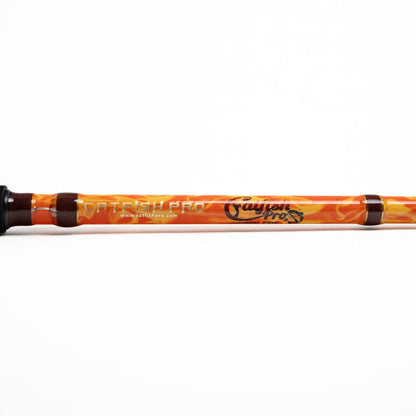 Orange Dragon Fire Spinning Glow Rod Catfish Pro