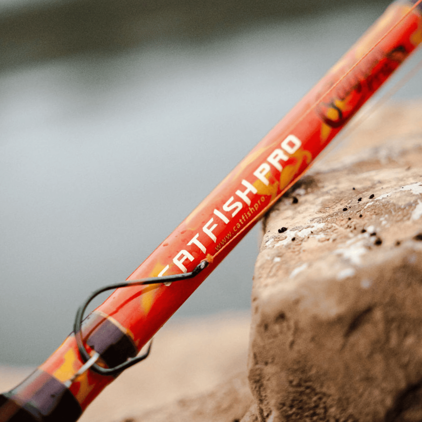 Orange Dragon Fire Casting Glow Rod Catfish Pro