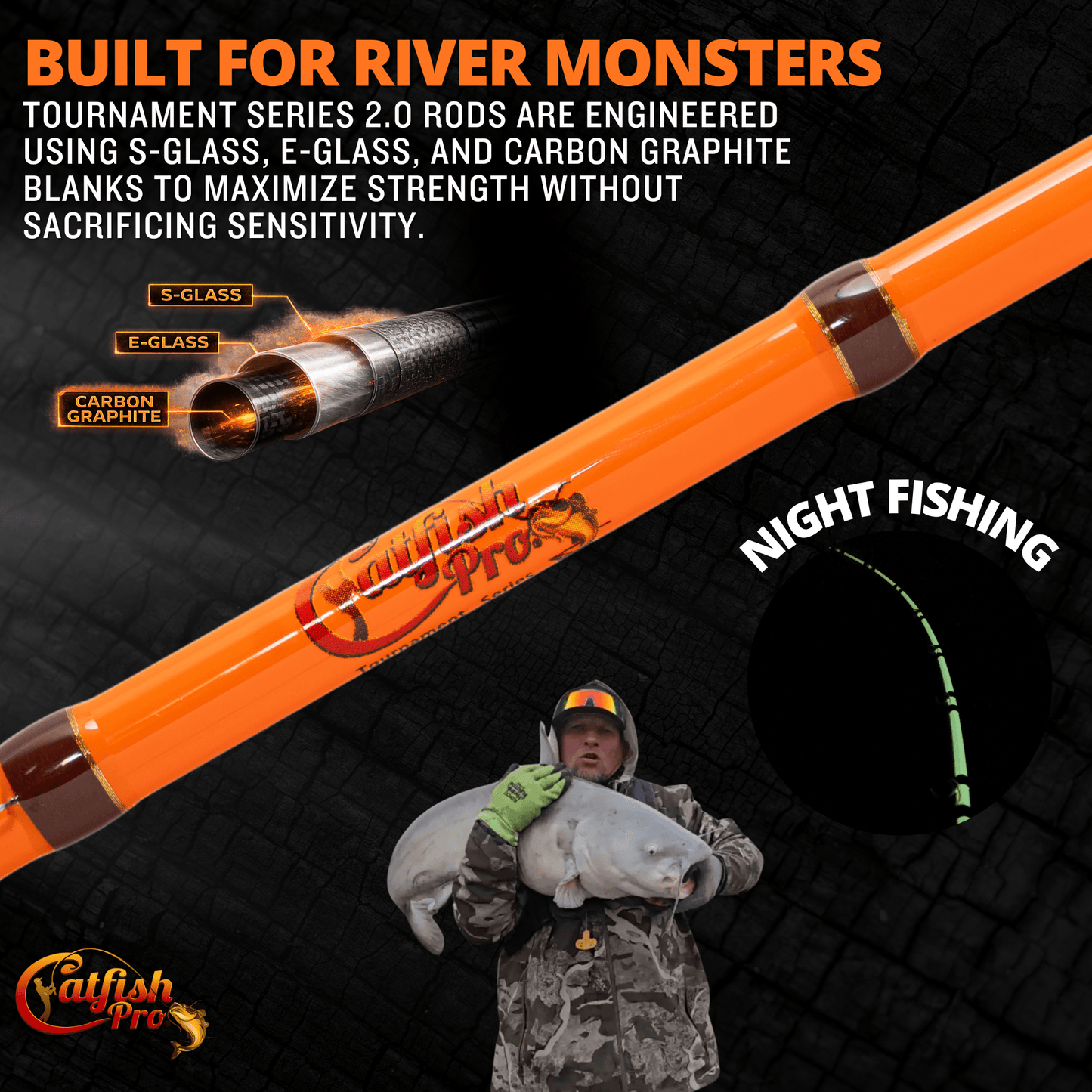 Tournament Series 2.0 Casting Glow Rod Catfish Pro